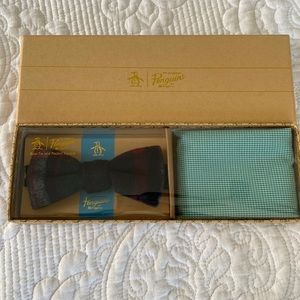 Penguin Men’s Bow Tie and Pocket Square combo